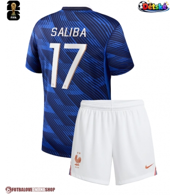 Francie William Saliba #17 Domácí dres komplet pro Děti MS 2026 Krátkým Rukávem (+ Krátké kalhoty)